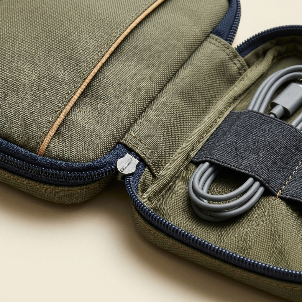 Interior loops shown holding cables separately.