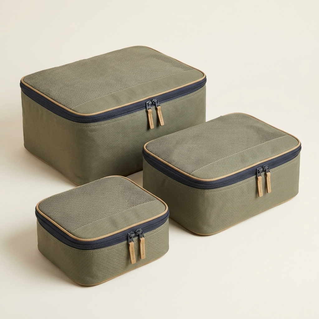Three-piece compression cube set.
