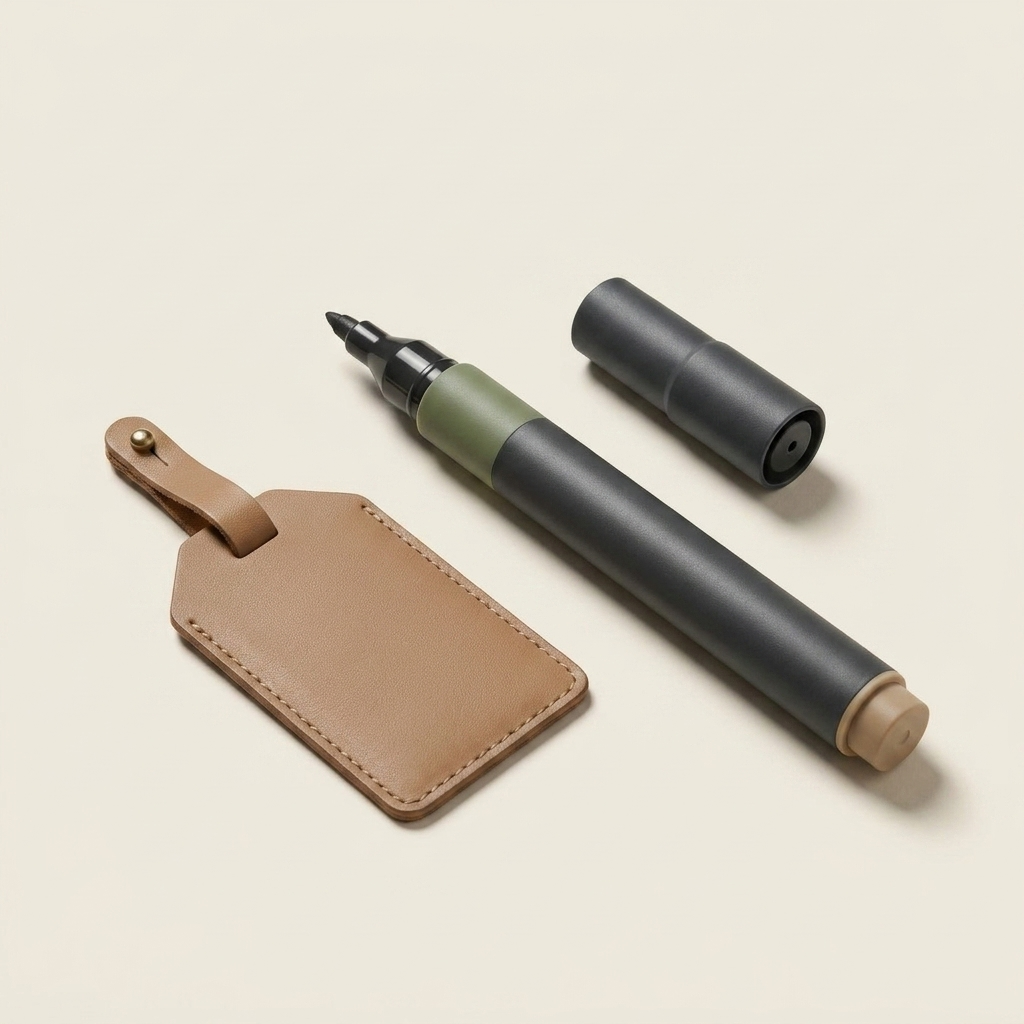 Compact permanent travel marker.
